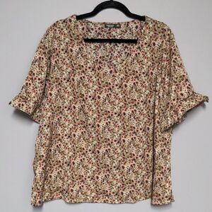 Shein V Neck Short Sleeve Blouse
